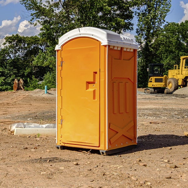 how often are the porta potties cleaned and serviced during a rental period in Horseshoe Bay